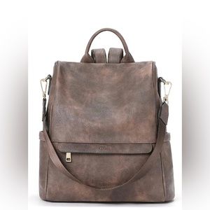 Amazons most loved Cluci backpack purse -Two toned coffee.